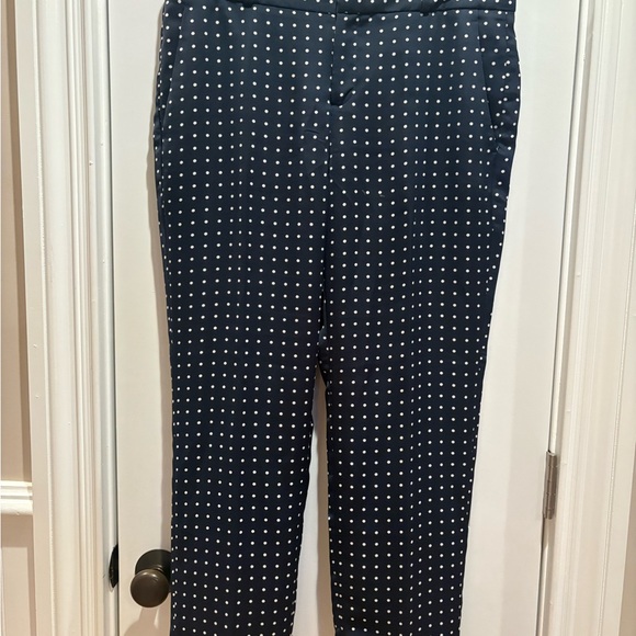 NWT Banana Republic Women’s Navy Polka Dot Pants - Picture 1 of 5